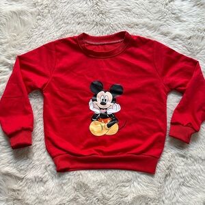 Kids Red Mickey Mouse Sweatshirt